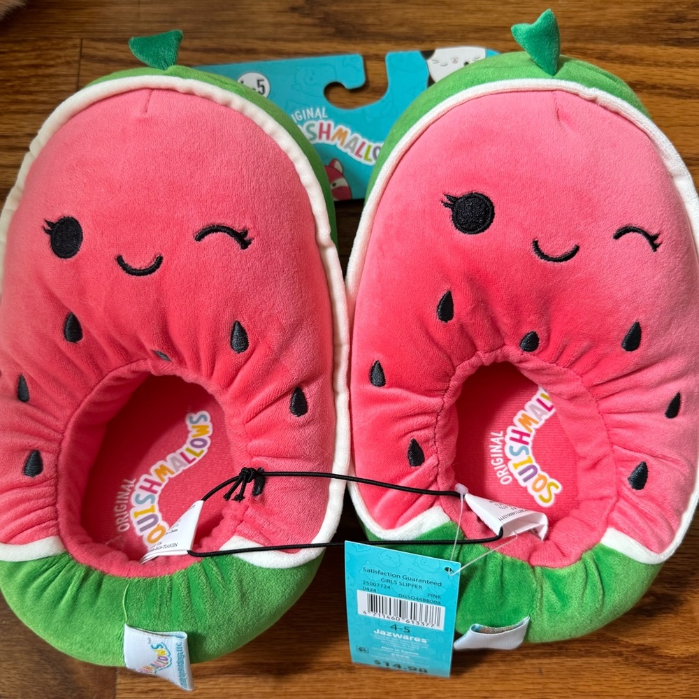 NWT Watermelon Squishmallow Slippers